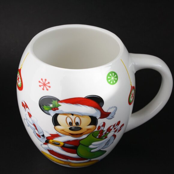 Vintage Mickey Mouse Santa Christmas Mug Enesco Large mug Holiday mug Disney - Picture 2 of 7